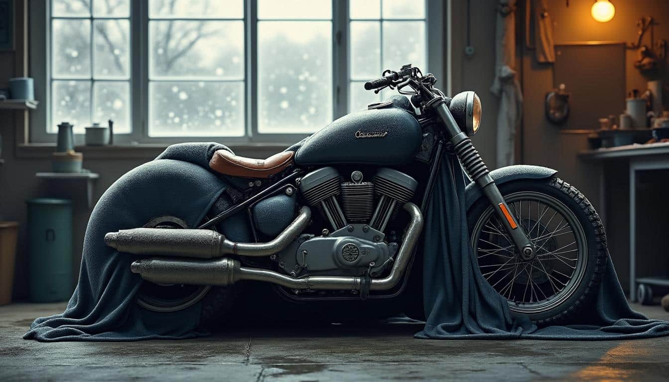 découvrez comment l'assurance moto hivernage ajuste les garanties pendant la période de non-circulation pour protéger votre véhicule au meilleur coût.