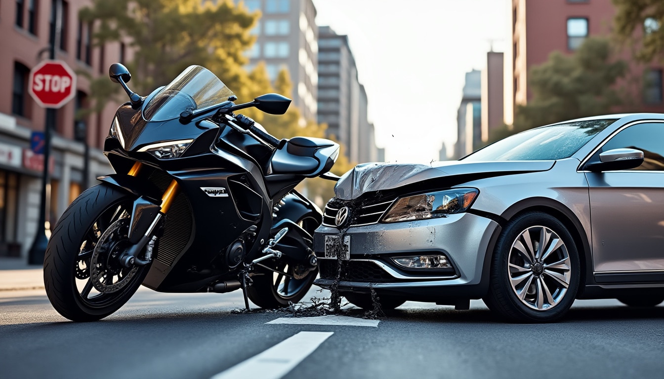 la garantie dommages collision couvre les dommages causés lors d'un choc avec un tiers en moto, assurant une indemnisation rapide et efficace.