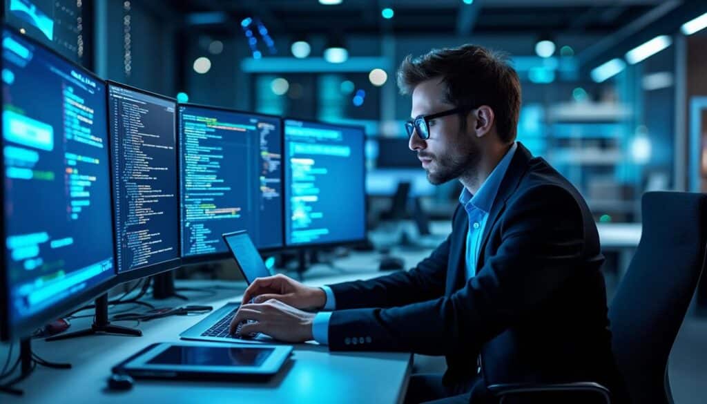 l'assurance rc pro informatique protège les prestataires de services numériques contre les risques professionnels, garantissant sécurité et tranquillité d'esprit.