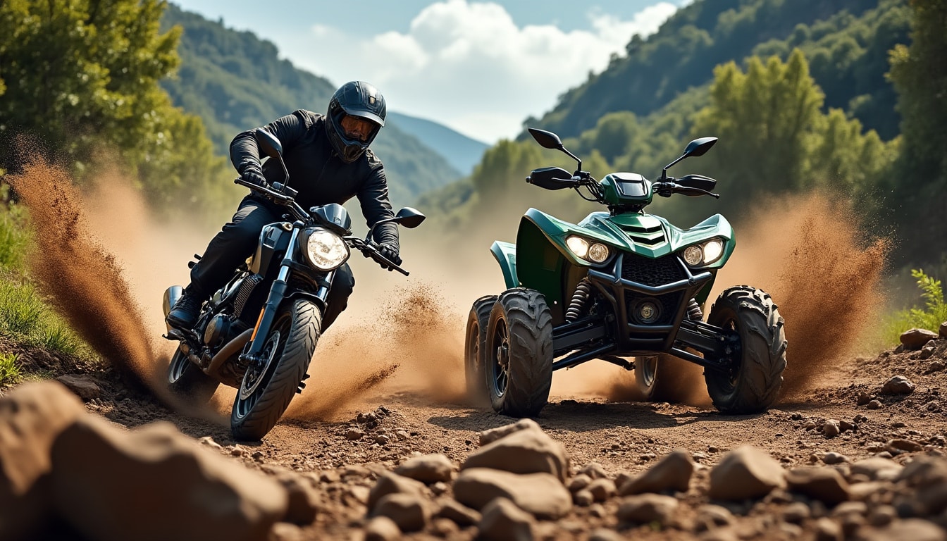 découvrez une assurance moto quad spécialement conçue pour l'usage tout-terrain, offrant une couverture adaptée à vos besoins et une protection optimale pour vos aventures off-road.