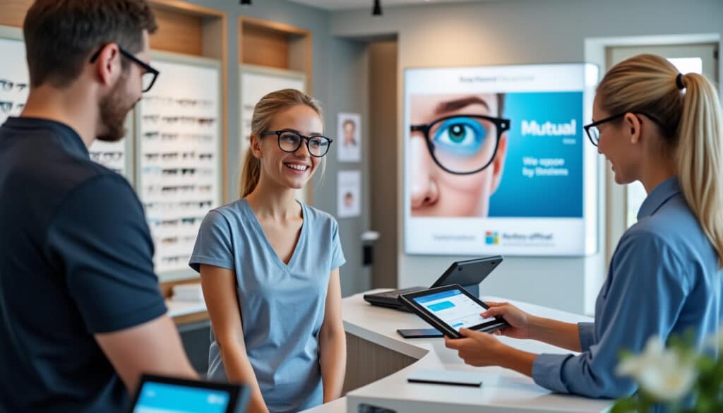 le tiers-payant mutuelle facilite le règlement direct chez l'opticien en cas de maladie, vous évitant ainsi l'avance de frais pour vos soins optiques.