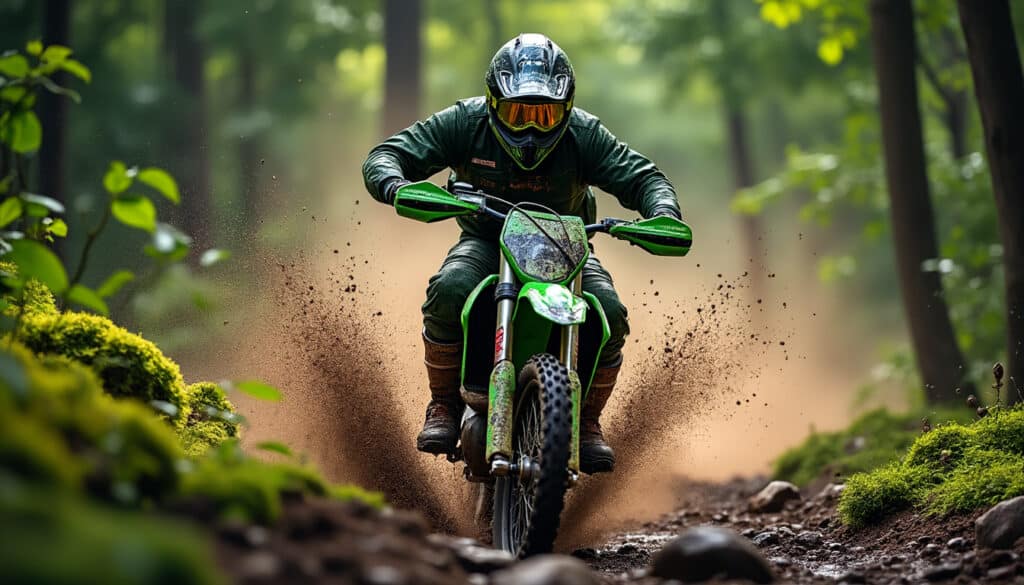découvrez comment l'assurance moto enduro protège votre moto et vous couvre en cas de dommages lors de compétitions sur terrain vert.